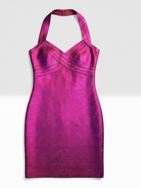 Siena Studio Fuchsia Halter Sheath Dress